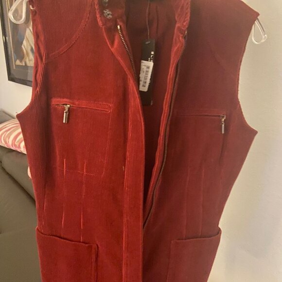 NWT STUNNING Elie Tahari Corduroy Vest Jacket - Size Small - Picture 4 of 4